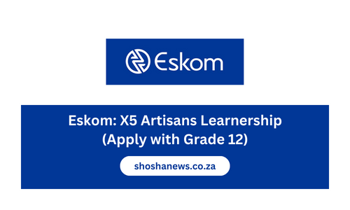 Eskom: X5 Artisans Learnership (Apply with Grade 12)