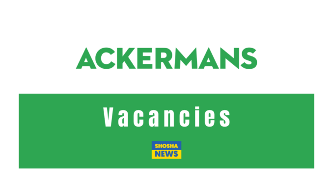Ackermans Shop Assistant/Cashier 2024