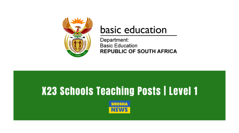 X23 Schools Teaching Posts | Level 1