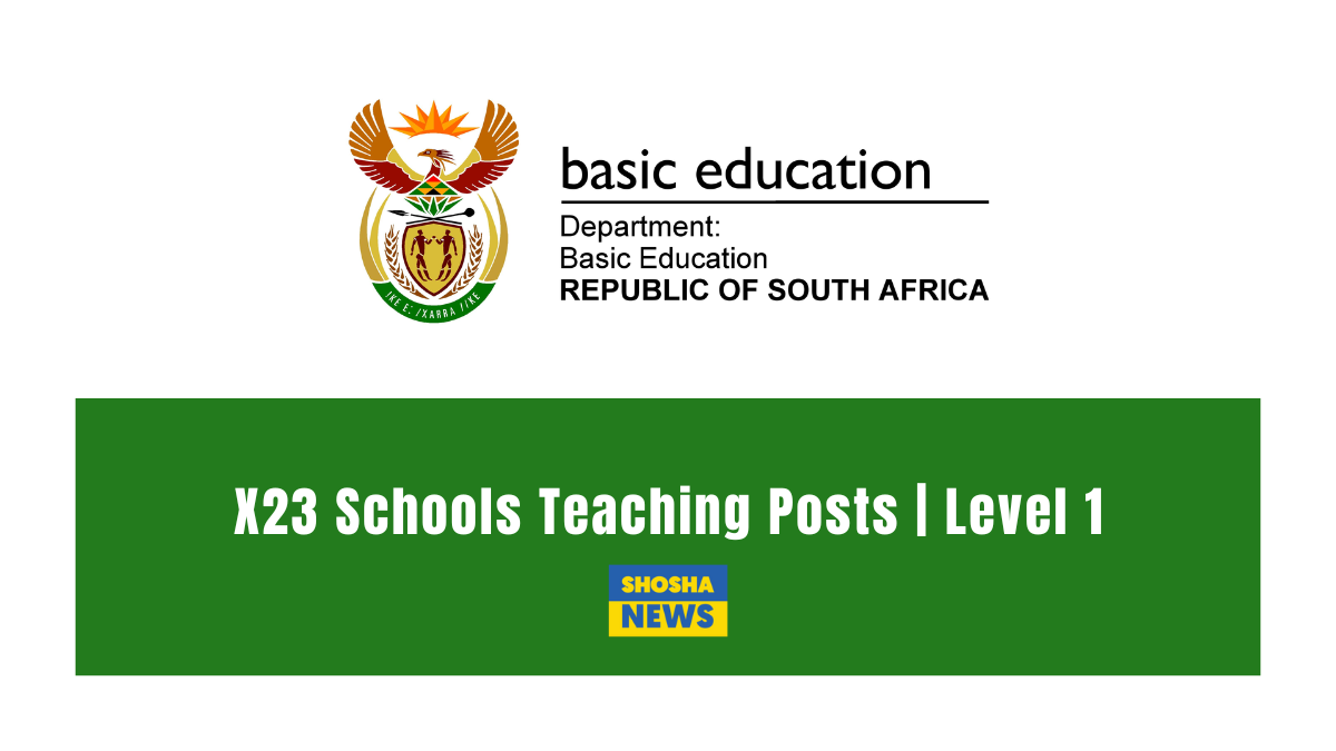 X23 Schools Teaching Posts | Level 1