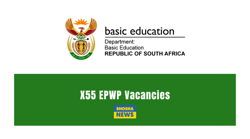 Dept of Education: X4 EPWP Data Capturers & X51 Casual Labourers