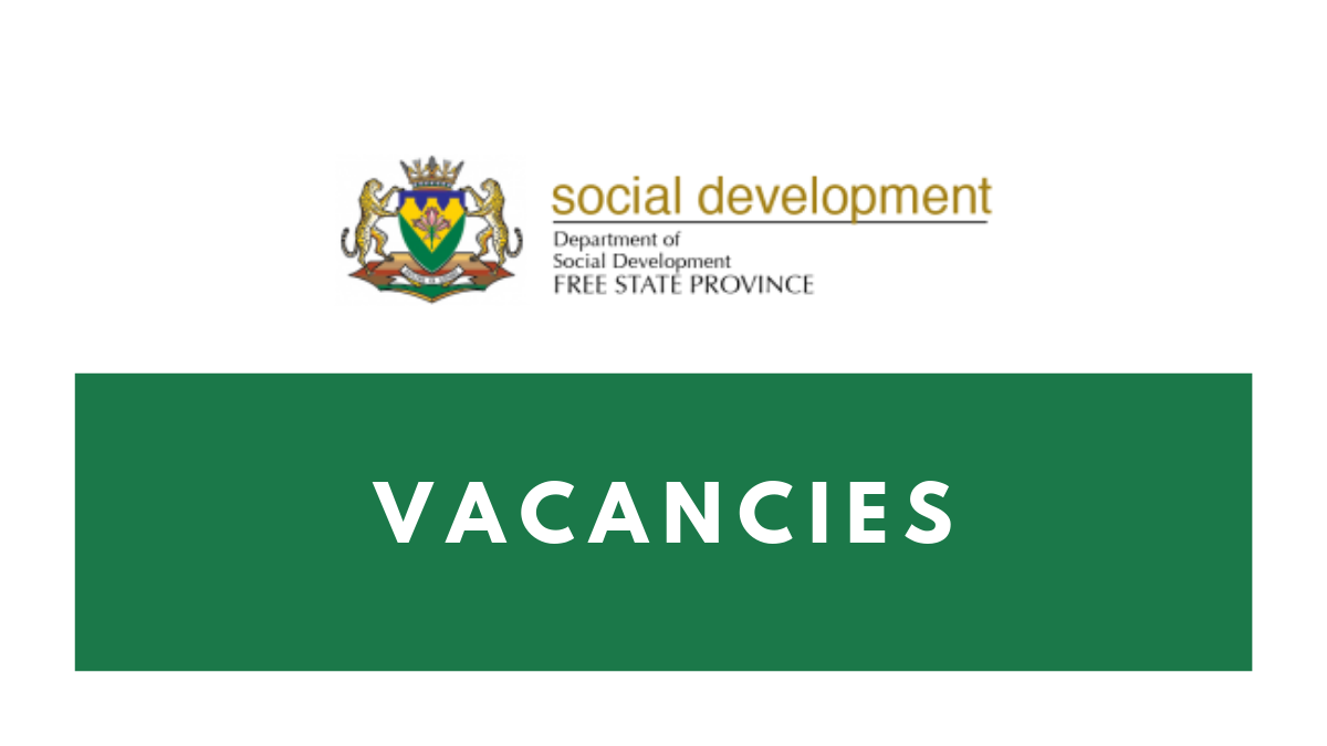 Free State Department of Social Development x34 Social Auxiliary Workers