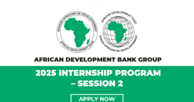 2025 African Development Bank Internship Program – Session 2