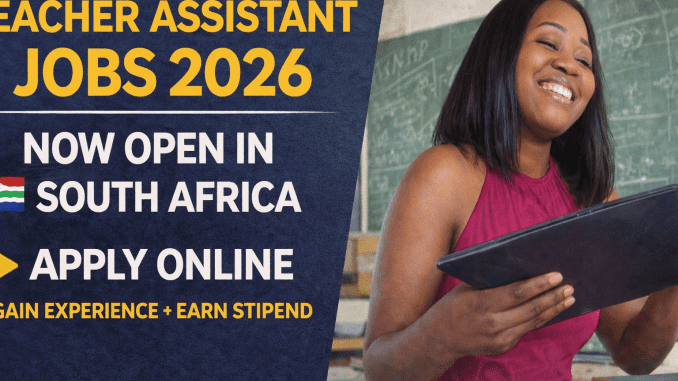 Teacher Assistant Jobs 2026 in South Africa | Apply Online for Public Schools