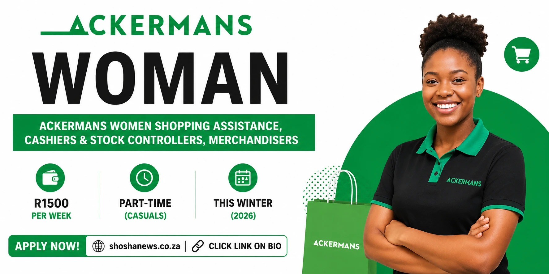 Ackermans Shop Assistants 2026 - Available!