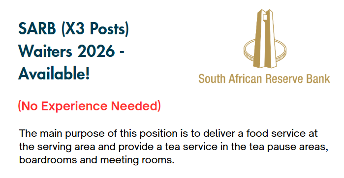 SARB (X3 Posts) Waiter 2026 - Available!