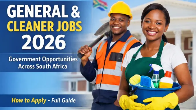 Public Works & Infrastructure Cleaning Jobs 2026 (X51 Posts)