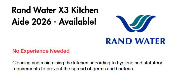 Rand Water X3 Kitchen Aide 2026 - Available!