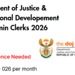 Department of Justice & Consitutional Developement X14 Admin Clerks 2026