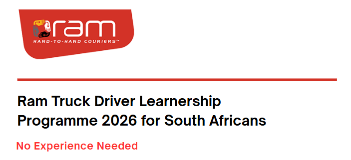 Ram Truck Driver Learnership Programme 2026 for South Africans