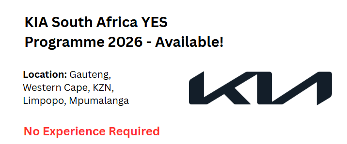 KIA South Africa YES Programme 2026 - Available!