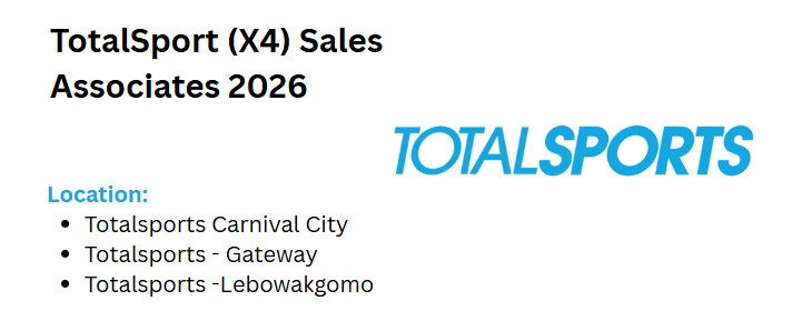 TotalSport (X4) Sales Associates 2026 - Available Now!