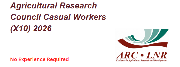 Agricultural Research Council Casual Workers (X10) 2026