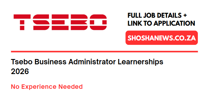 Tsebo Business Administrator Learnerships 2026