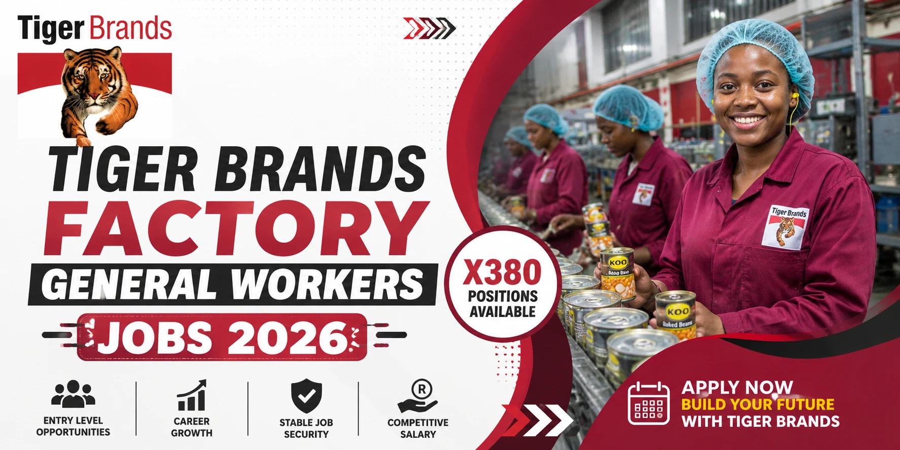 Tiger Brands Factory General Workers Jobs 2026