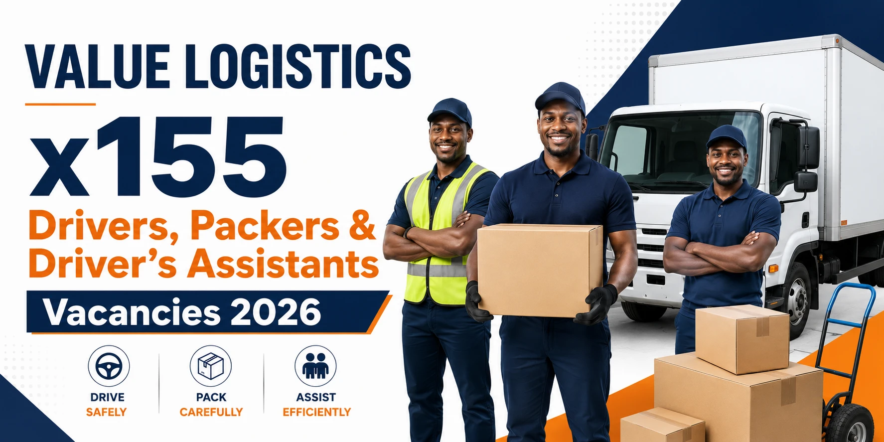 Value Logistics x155 Drivers, Packers & Driver’s Assistants Vacancies 2026