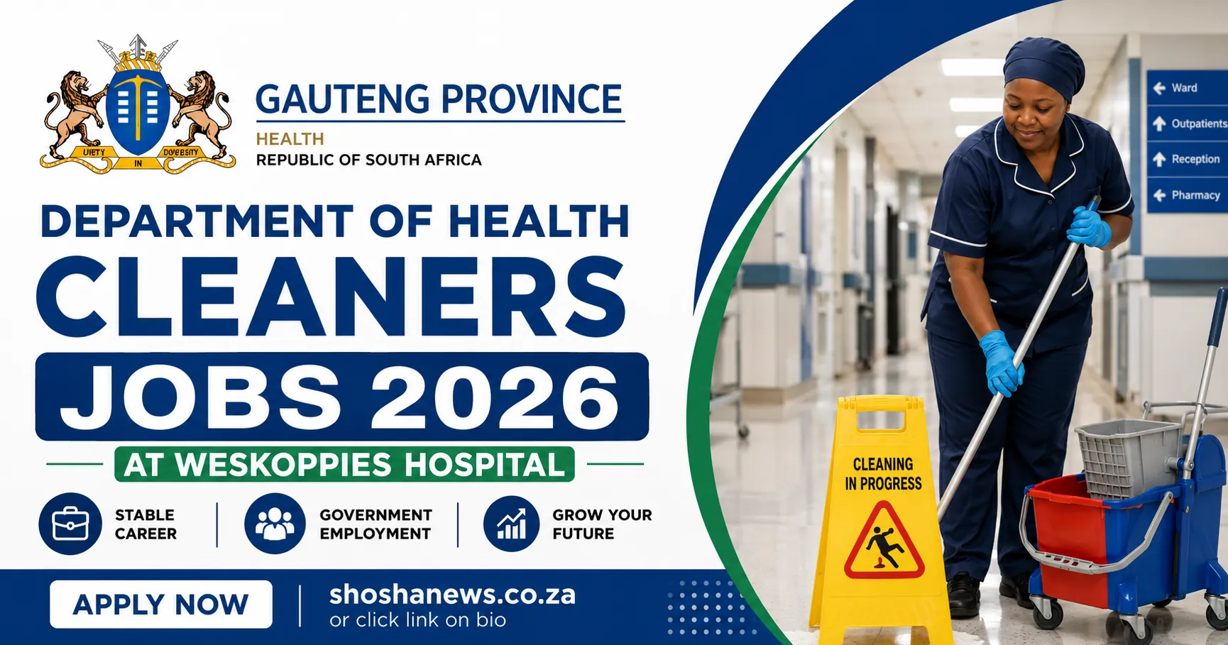 Department of Health Cleaners Jobs 2026 at Weskoppies Hospital