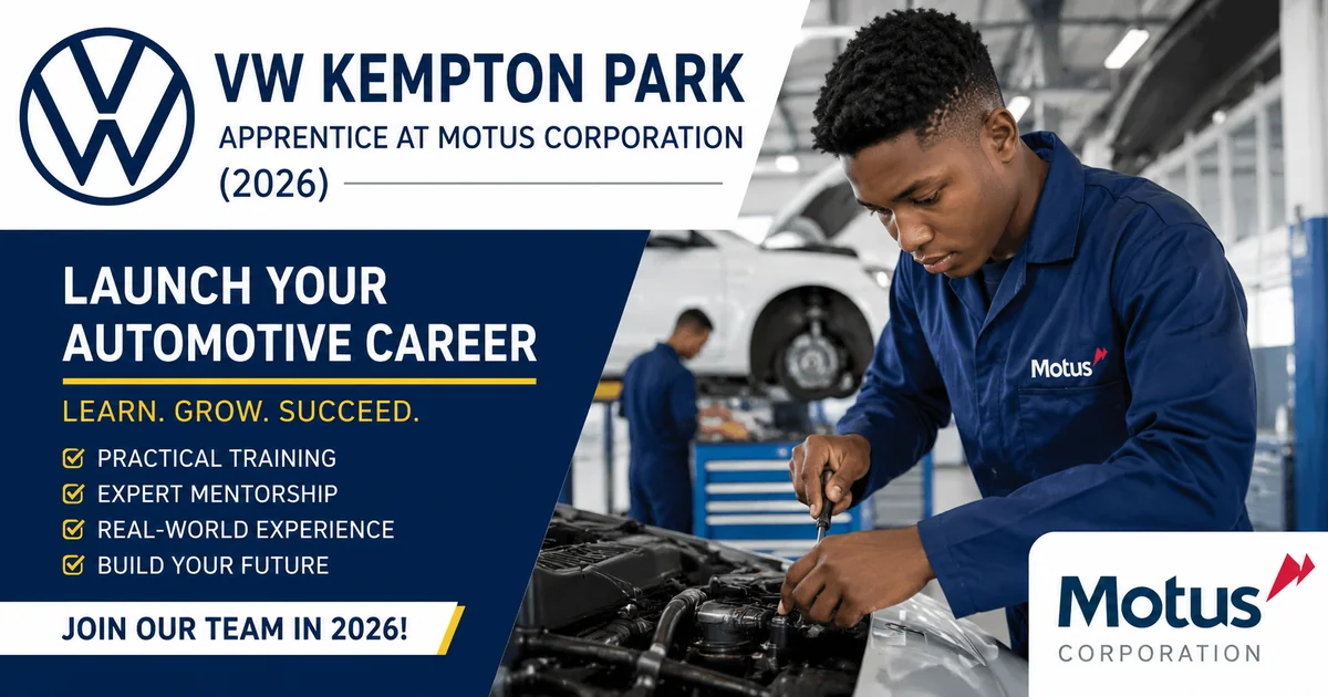 VW Kempton Park Apprentice at Motus Corporation (2026)