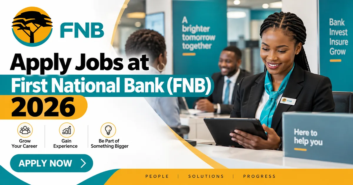 Apply Jobs at First National Bank (FNB) 2026