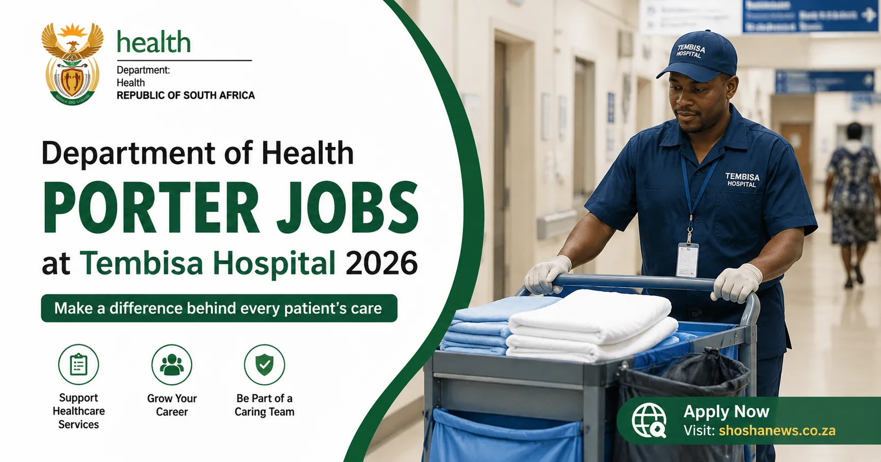 Department of Health Porter Jobs at Tembisa Hopsital 2026