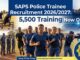 SAPS Police Trainee Recruitment 2026/2027: 5,500 Training Now Open