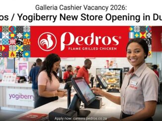 Galleria Cashier Vacancy 2026: Pedros / Yogiberry New Store